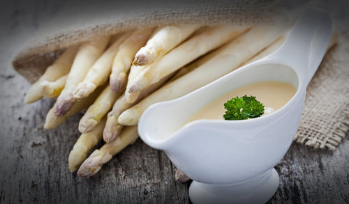 Asperges met grijze garnalen en een sabayon van Hertog Jan Lentebock - Hertog Jan Online Brouwerijwinkel